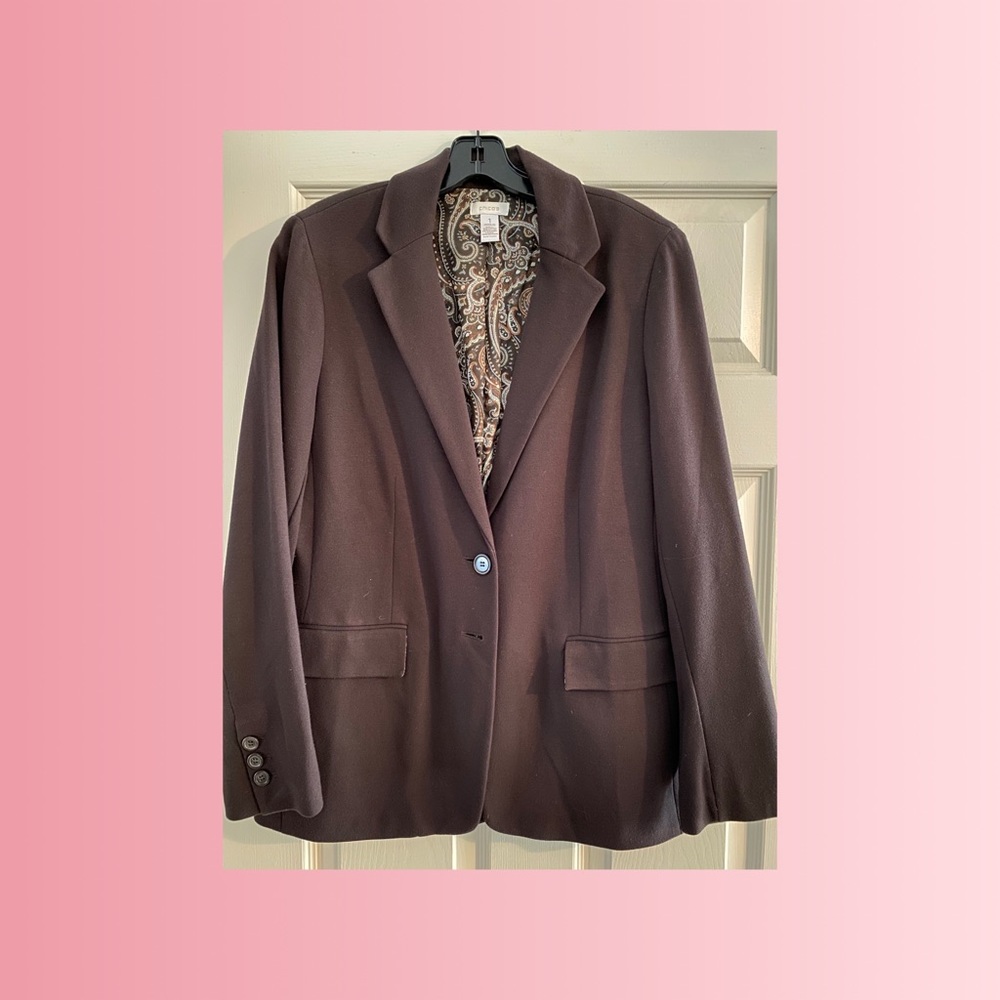 Chico's Chocolate Brown Blazer Size 1